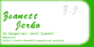 zsanett jerko business card