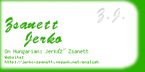 zsanett jerko business card